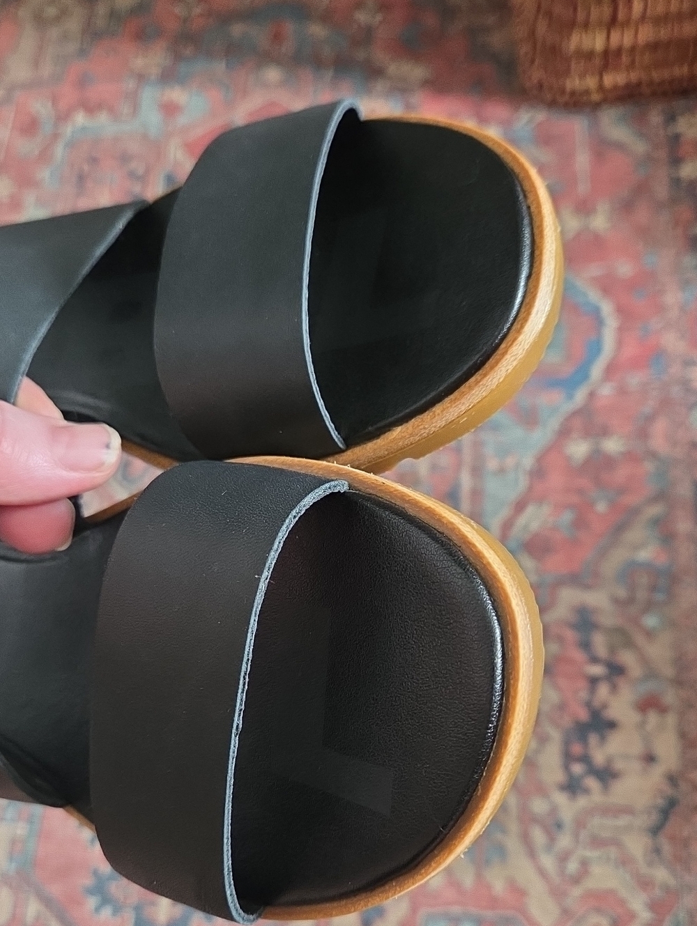 Sorel Womens Leather 2 Strap Slides Size 7 - Picture 5 of 6